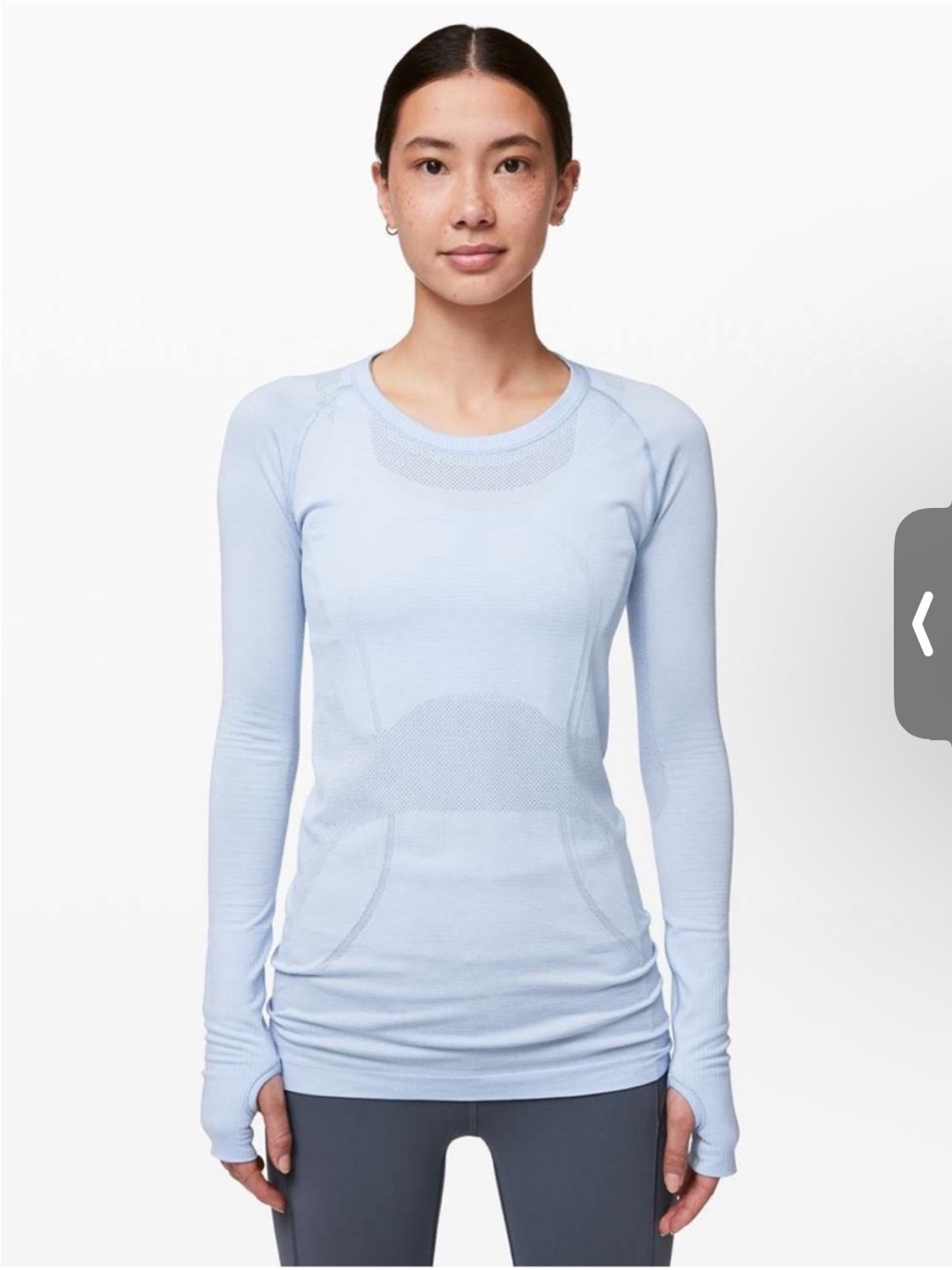 Lululemon Light Blue Long-Sleeve Performance Crew